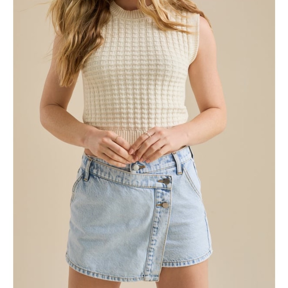 Altar’d State Abigail Denim Overlay Skort